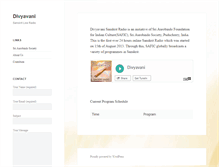 Tablet Screenshot of divyavani.org